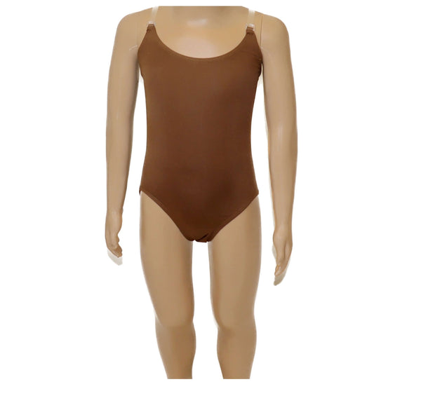 Camisole Leotard Braless - Brazen Brown