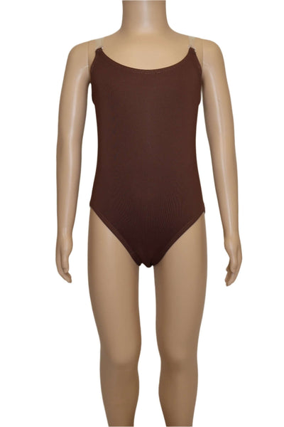 Camisole Leotard Braless - Confident Cocoa