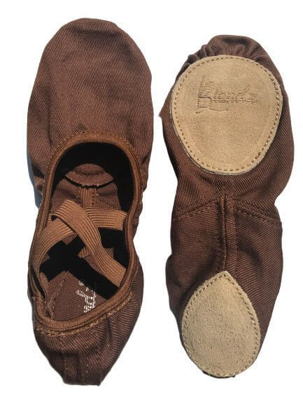 Kit de tallas de zapatillas de ballet de lona elástica Fleshtone para adulto