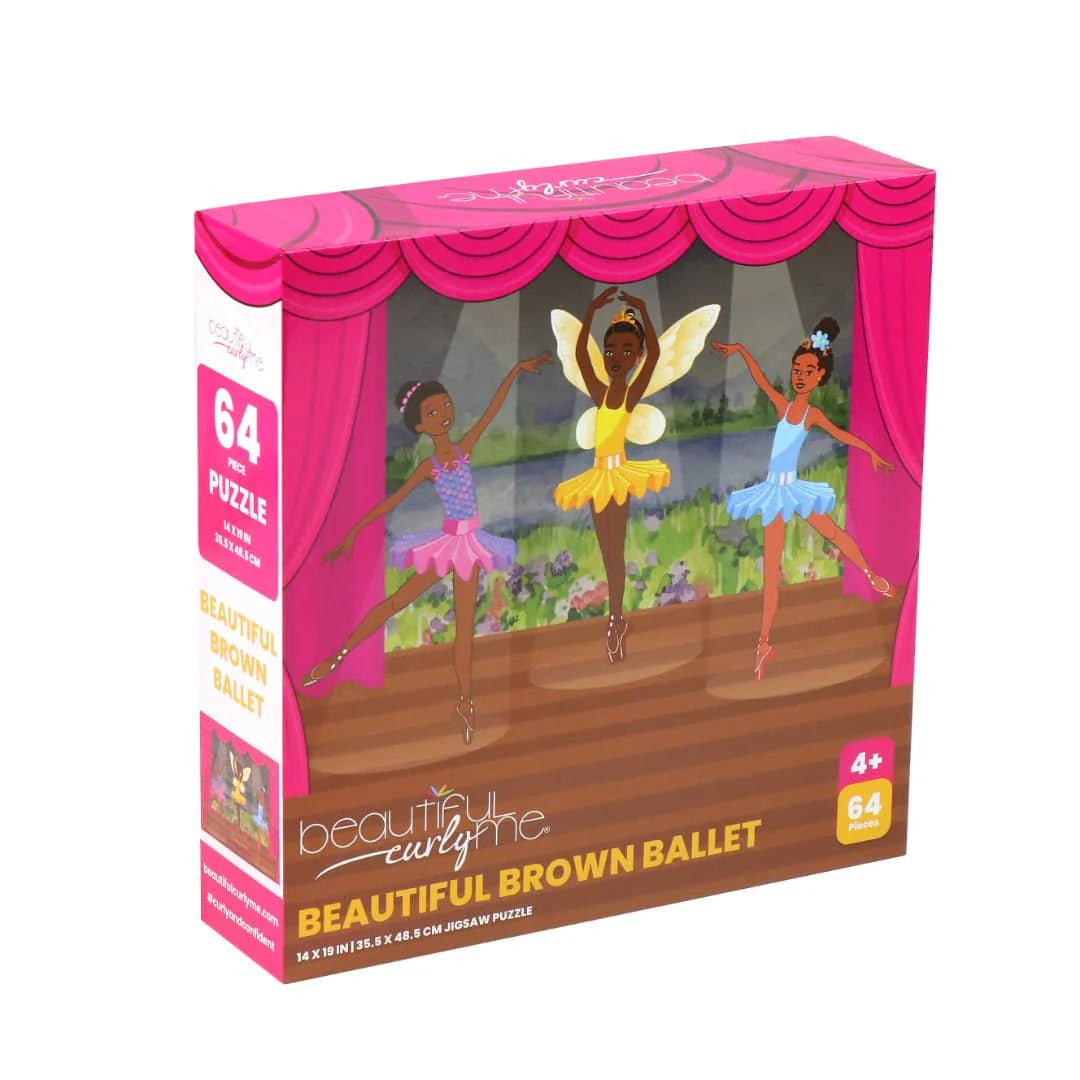 treat ürself ballerina series Ballerina Puzzle | Brown Ballerina Kids Puzzle | 64-Piece Dance