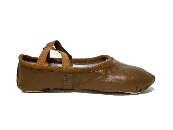 Brazen Brown Fleshtone Leather Ballet Shoe