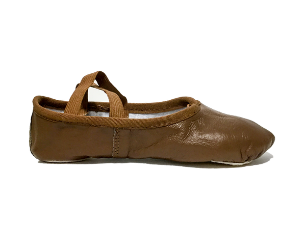 Apparel Brown Leather Ballet Shoes Blendz